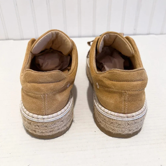 Rag & Bone Kent Tan Suede Espadrille Slip On Boho Designer Lace Up Sneakers 7.5 - Picture 9 of 11